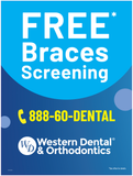 A-FRAME Poster Western Dental - Free Brace Screening